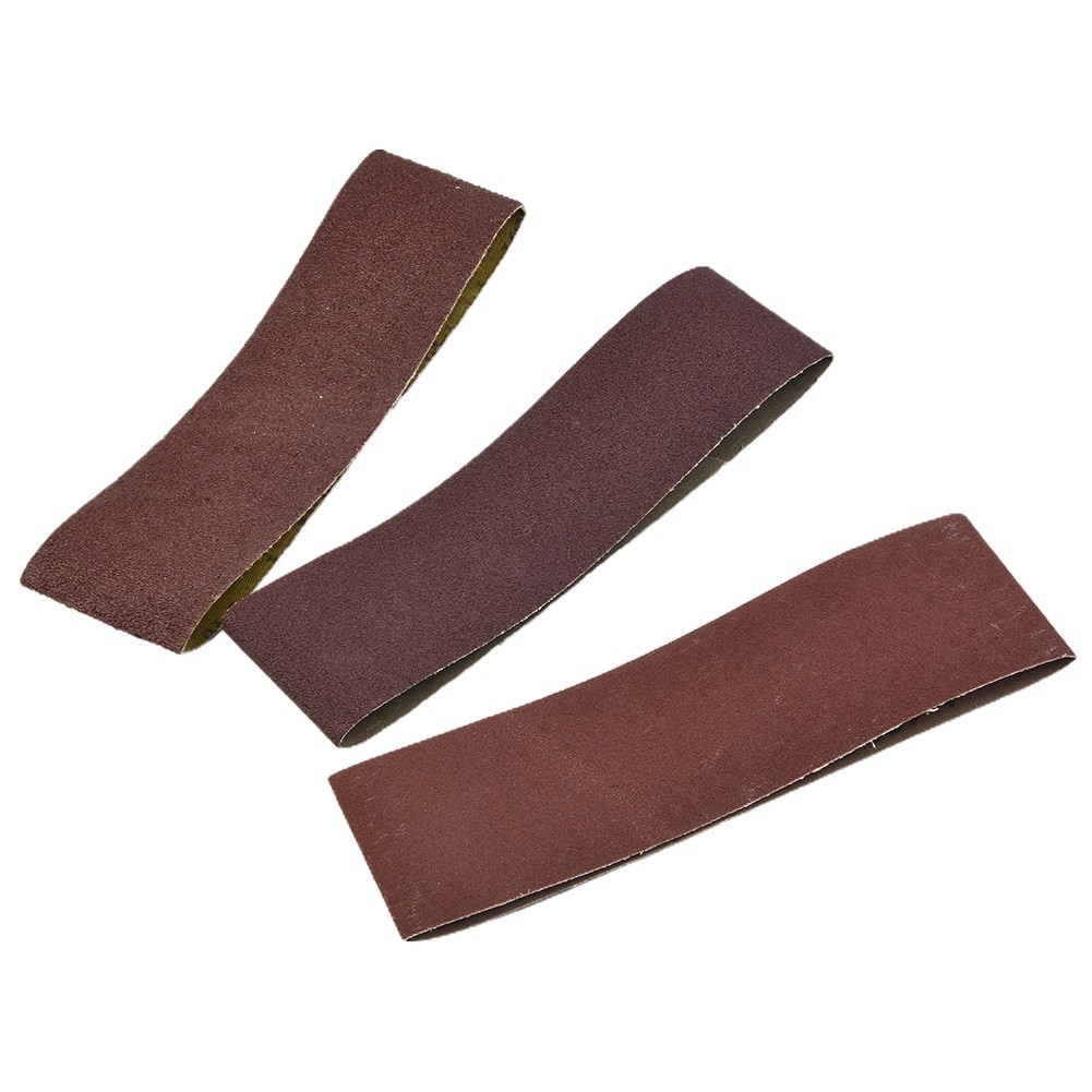 3 Pcs 76*533mm 3*21 Inch Alumina Sand Abrasive Belt 40/80/120 Grit Grinding New