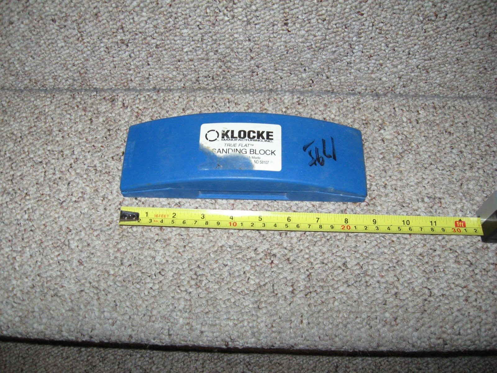 KLOCKE TRUE FLAT AUTO BODY SANDING BLOCK HARDLY USED