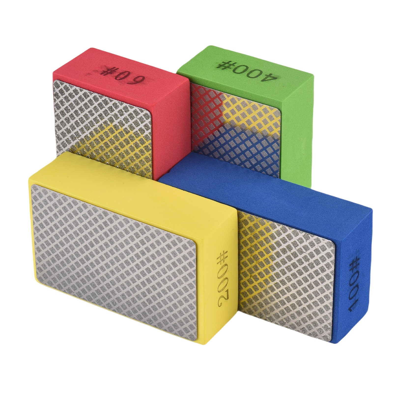 Diamond Hand Polishing Pads, Hand-Held Sanding Block for Stone Glass Metal Wood
