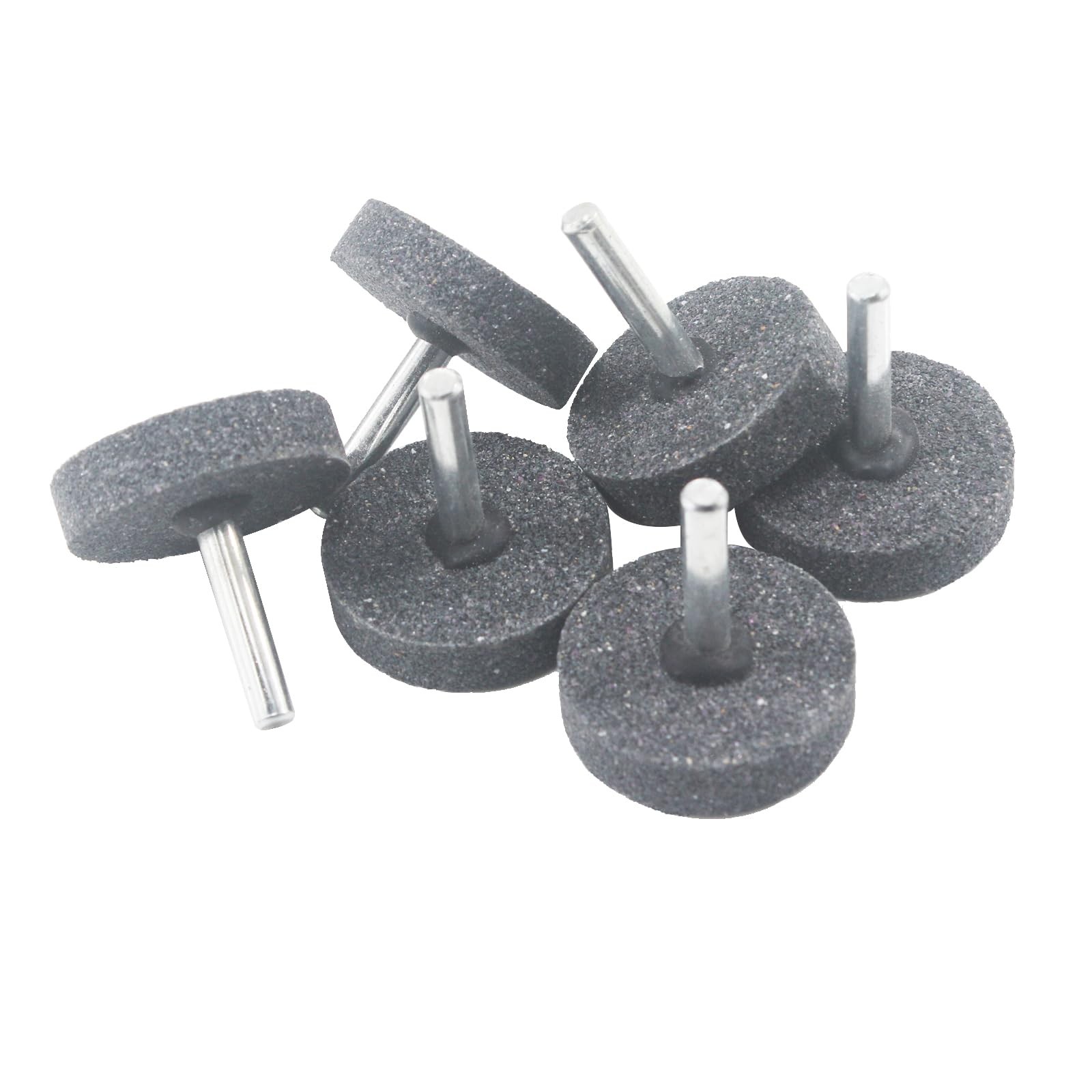 6 Pcs 40 mm T Shape Grinding Stones 1/4 Inch Shank Aluminum Oxide Mounted Gri…