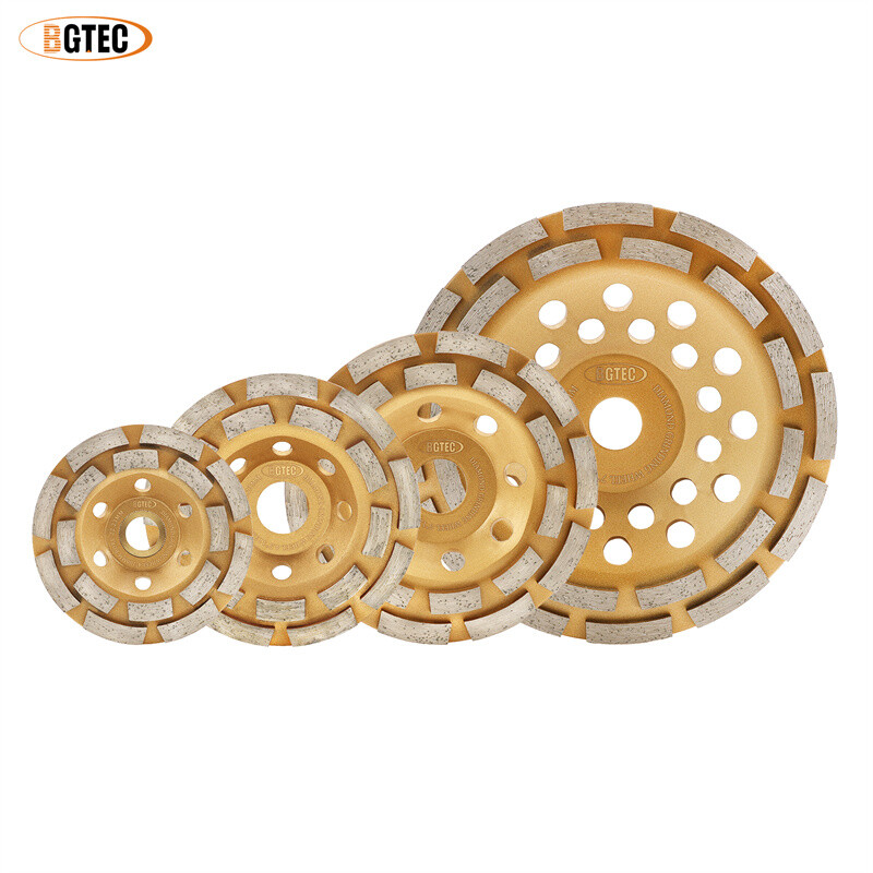 Diamond Concrete Grinding Wheel Double Row Sanding Disc Granite Marble 4-7 inch