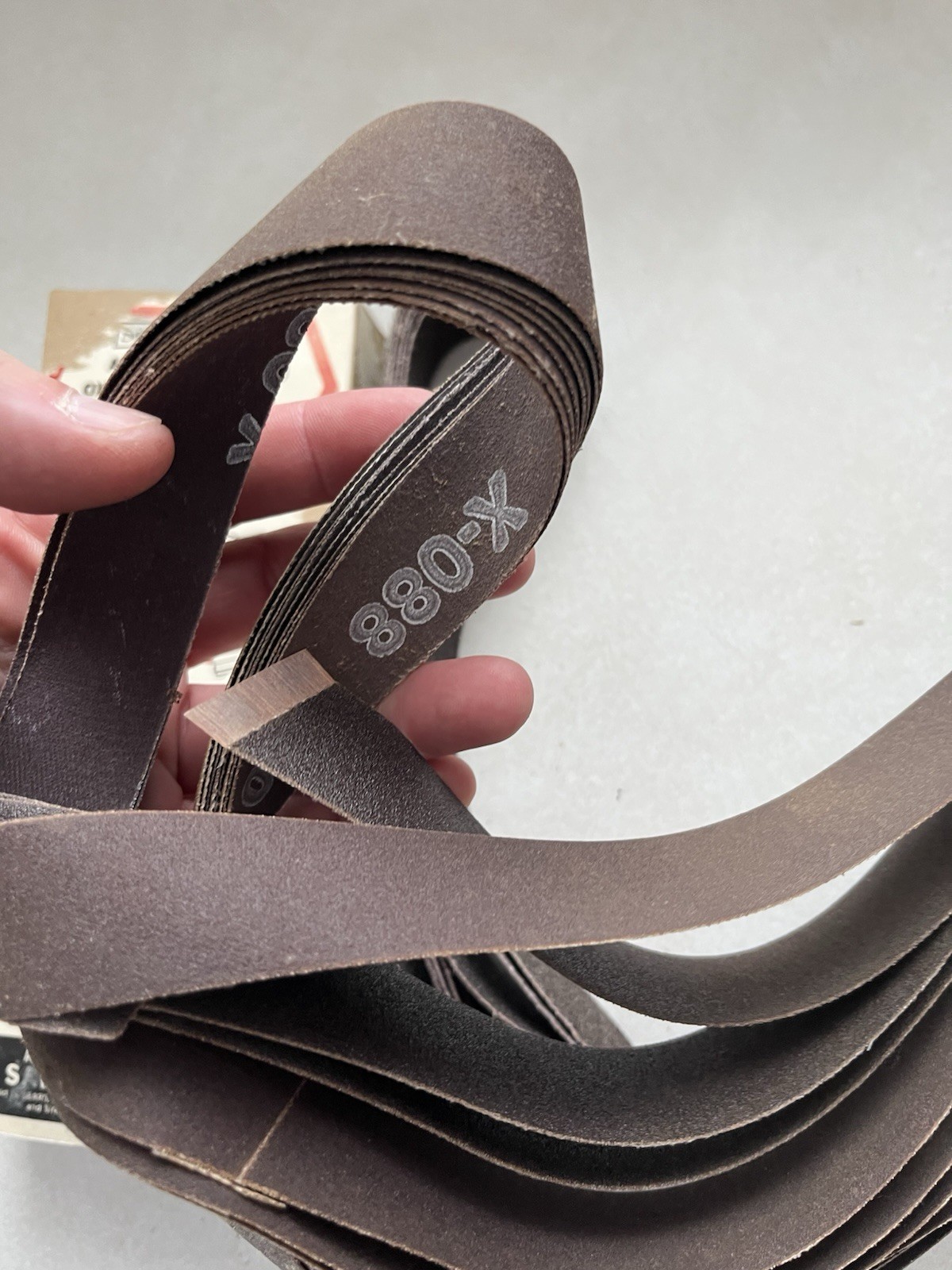 Aluminum oxide sanding belts 1×42 & x-088 lot New Vintage Belts Sears Roebucks