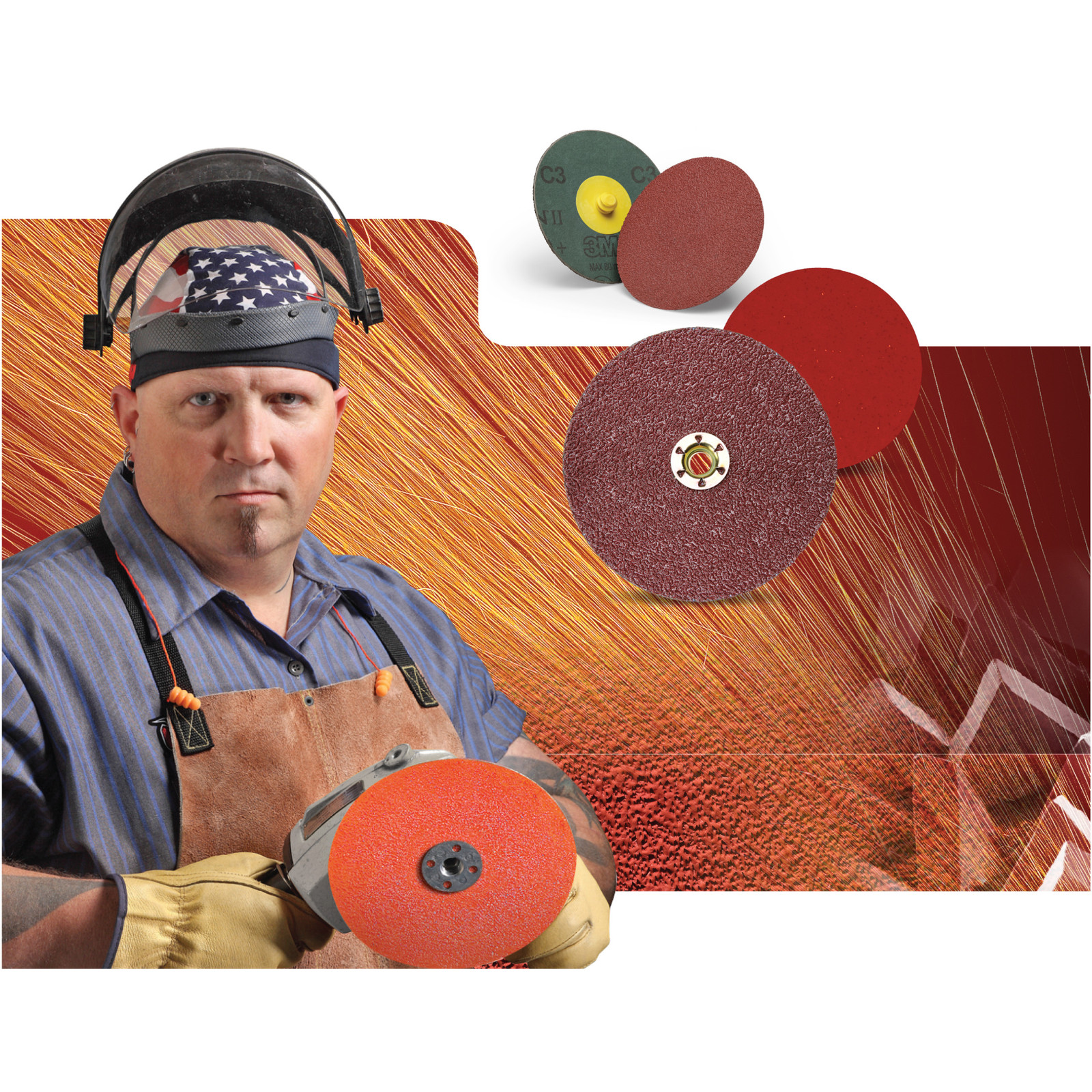 3M Cubitron II Fibre Disc 987C, 36+, 5 in x 7/8 in, Die 500P