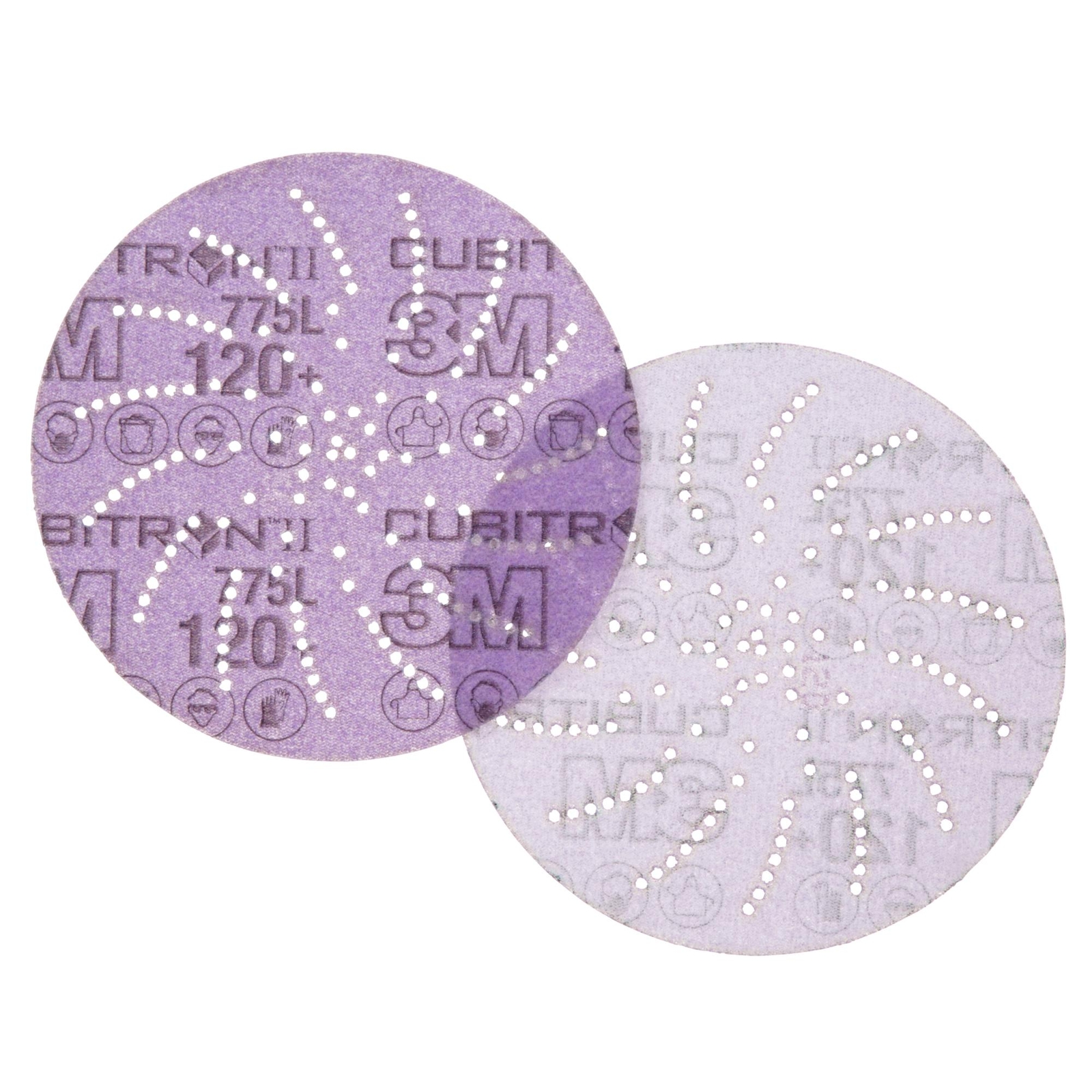 3M Xtract Cubitron II Film Disc 775L, 120+, 5 in, Die 500LG,50/Carton