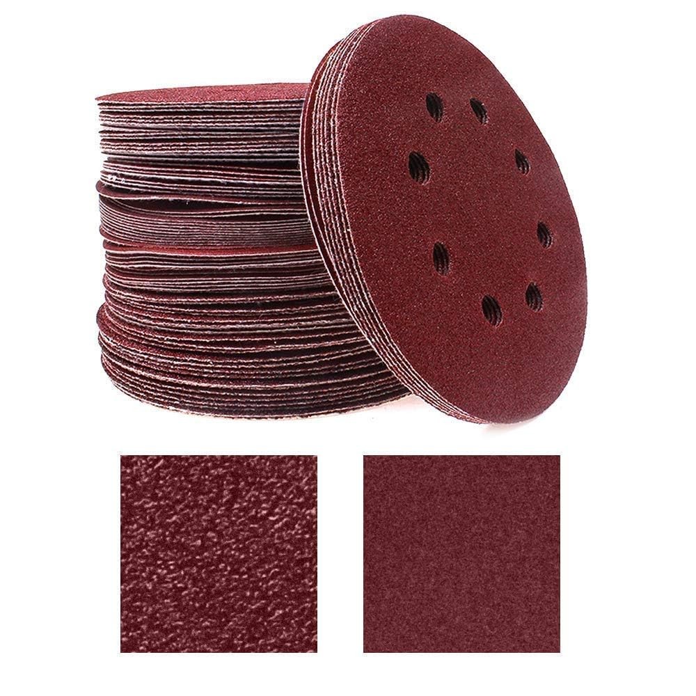 AUTOTOOLHOME Drill Sanding Attachment, 80PCS 5 Inch Discs for 5 inch