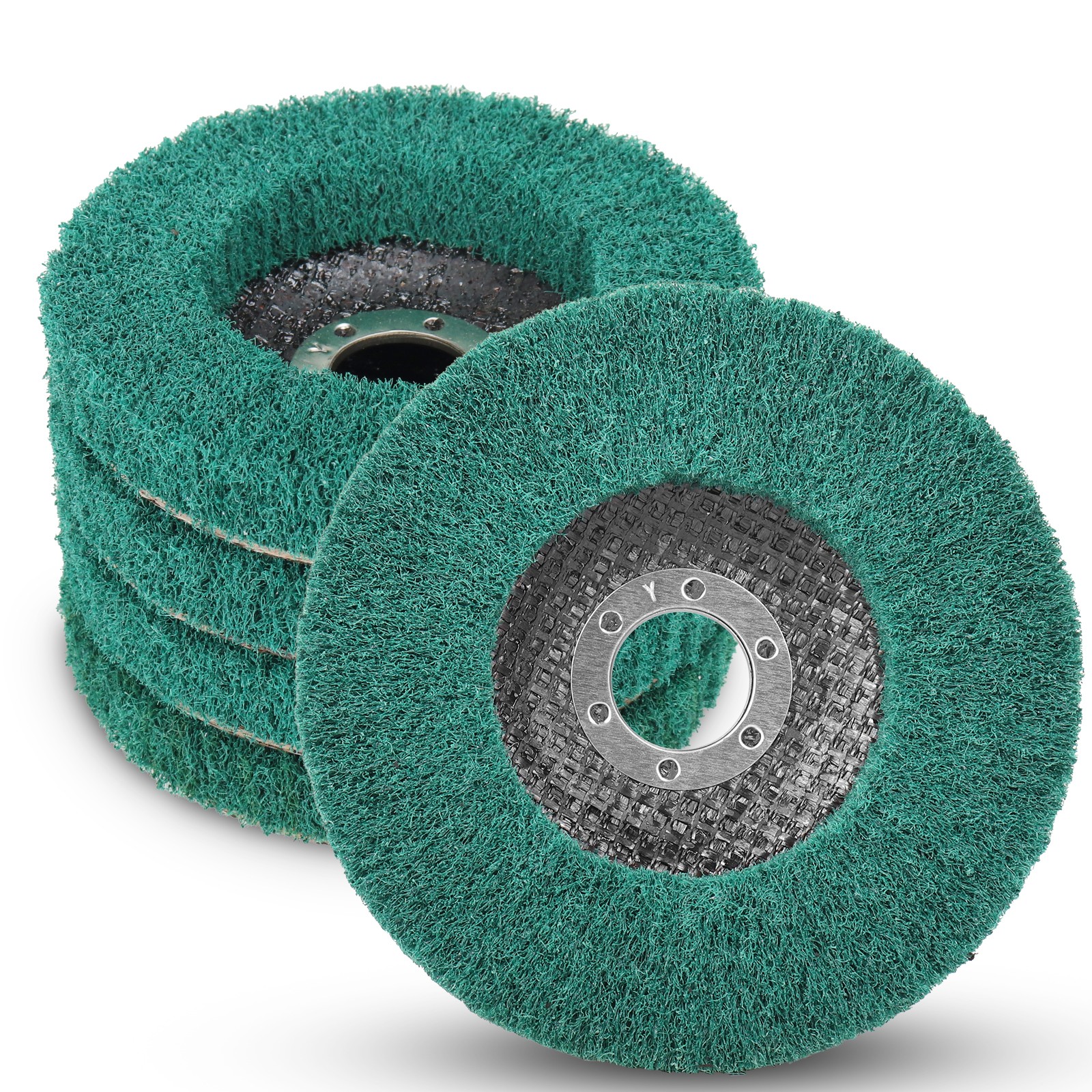 10pcs Nylon Fiber Flap Polishing Wheel Non-woven Grinding Disc For Angle Grinder