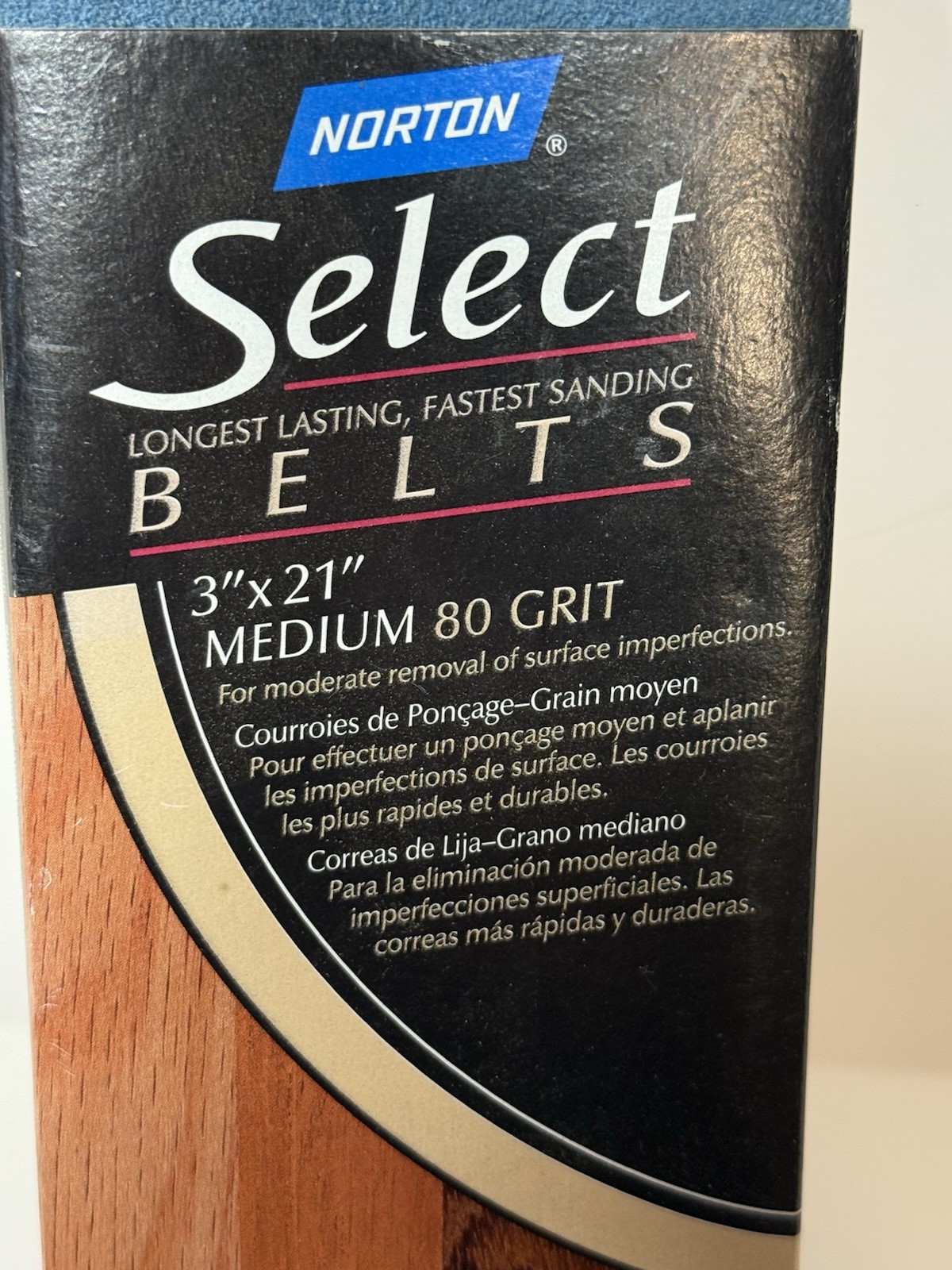 Norton #49611 Sanding Belt 80grit 3x21in 2 Pack New