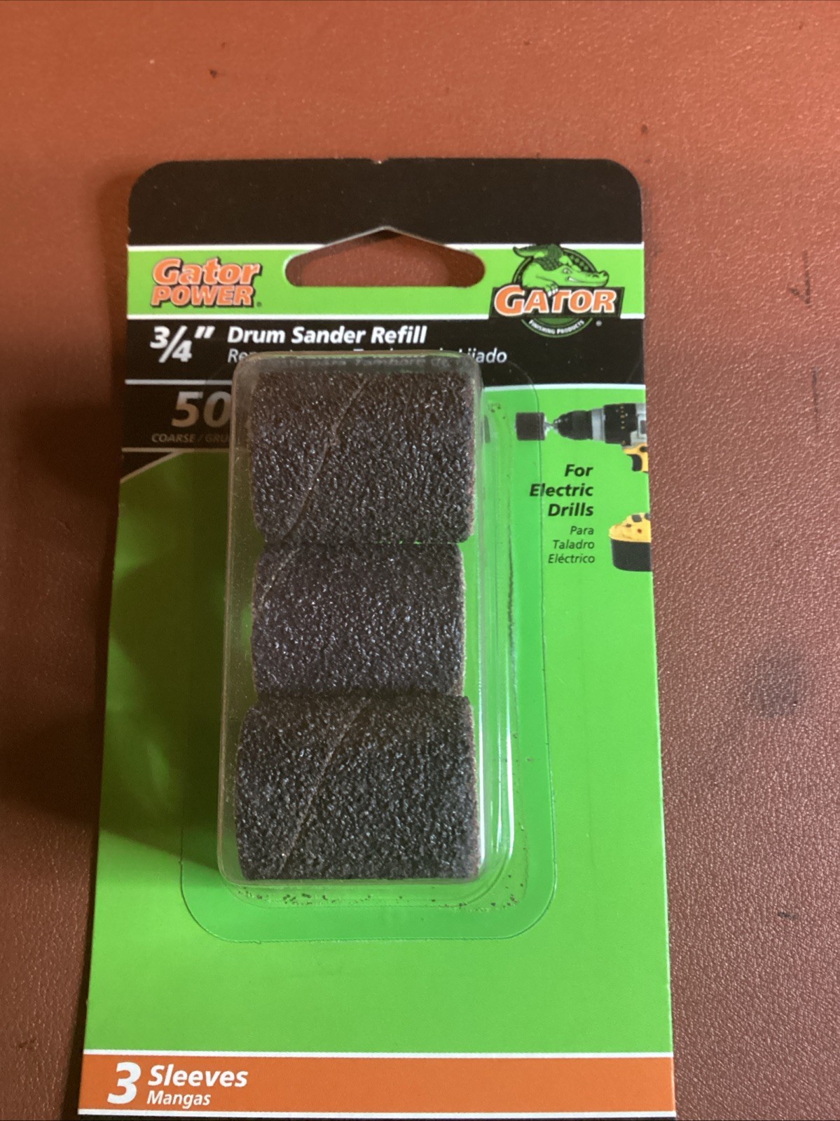 Pack Of 3 Gator 3/4” Drum Sander Refill 50 Grit # 6078