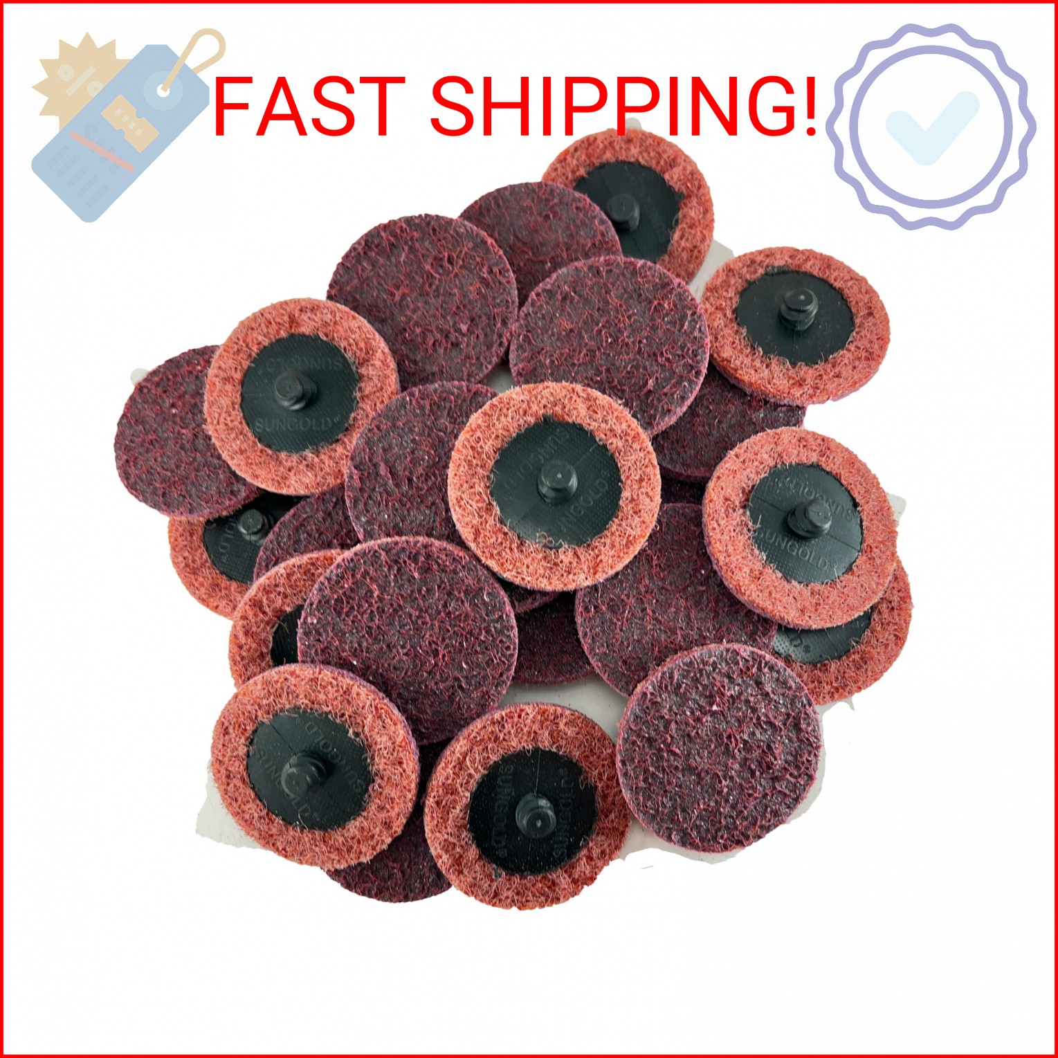 Sungold Abrasives 74903 Medium Non Woven Surface Conditioning R-Type Quick Chang