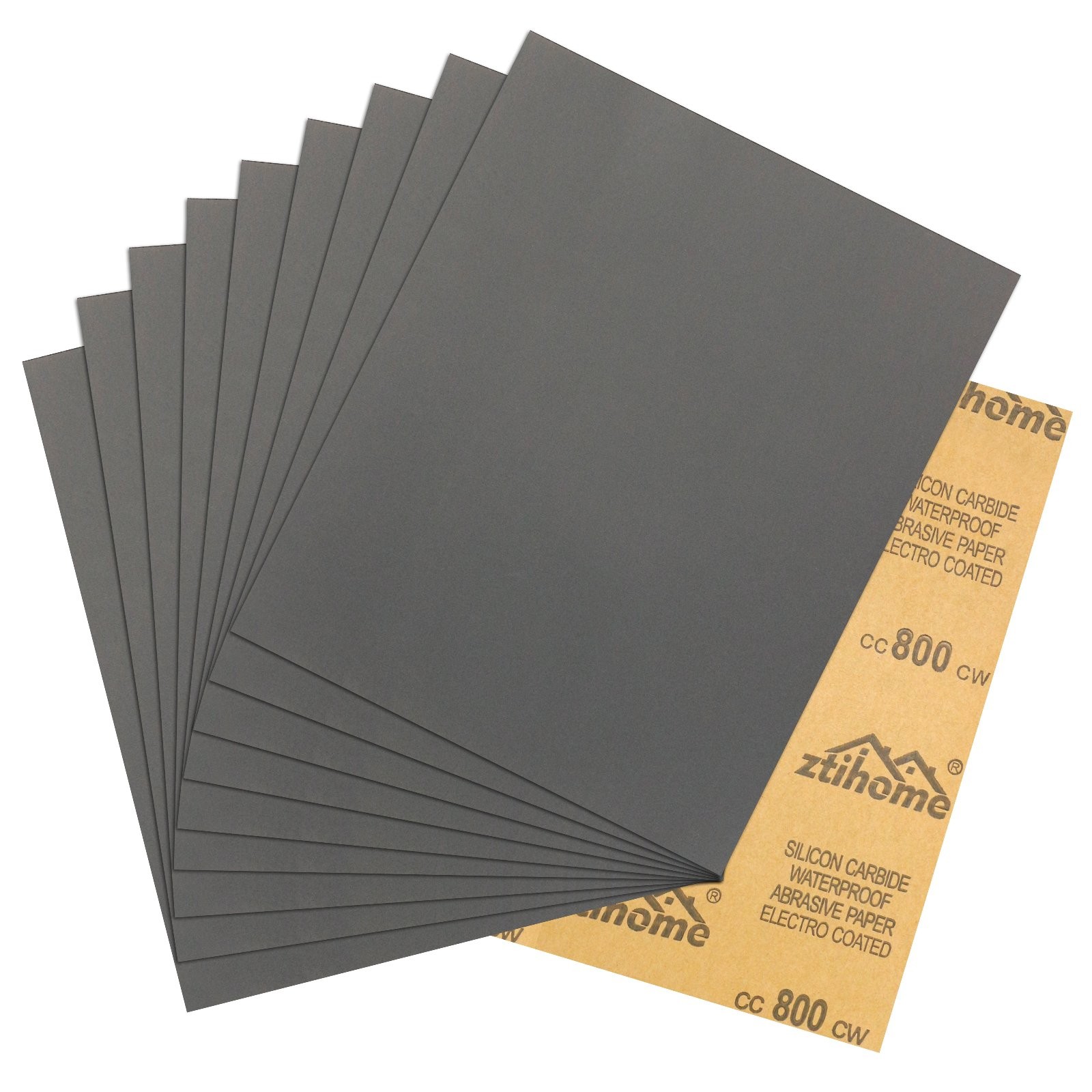 10Pcs Wet Dry Sandpaper 800 Grit Assortment 9×11” Abrasive Paper Sheet Sanding