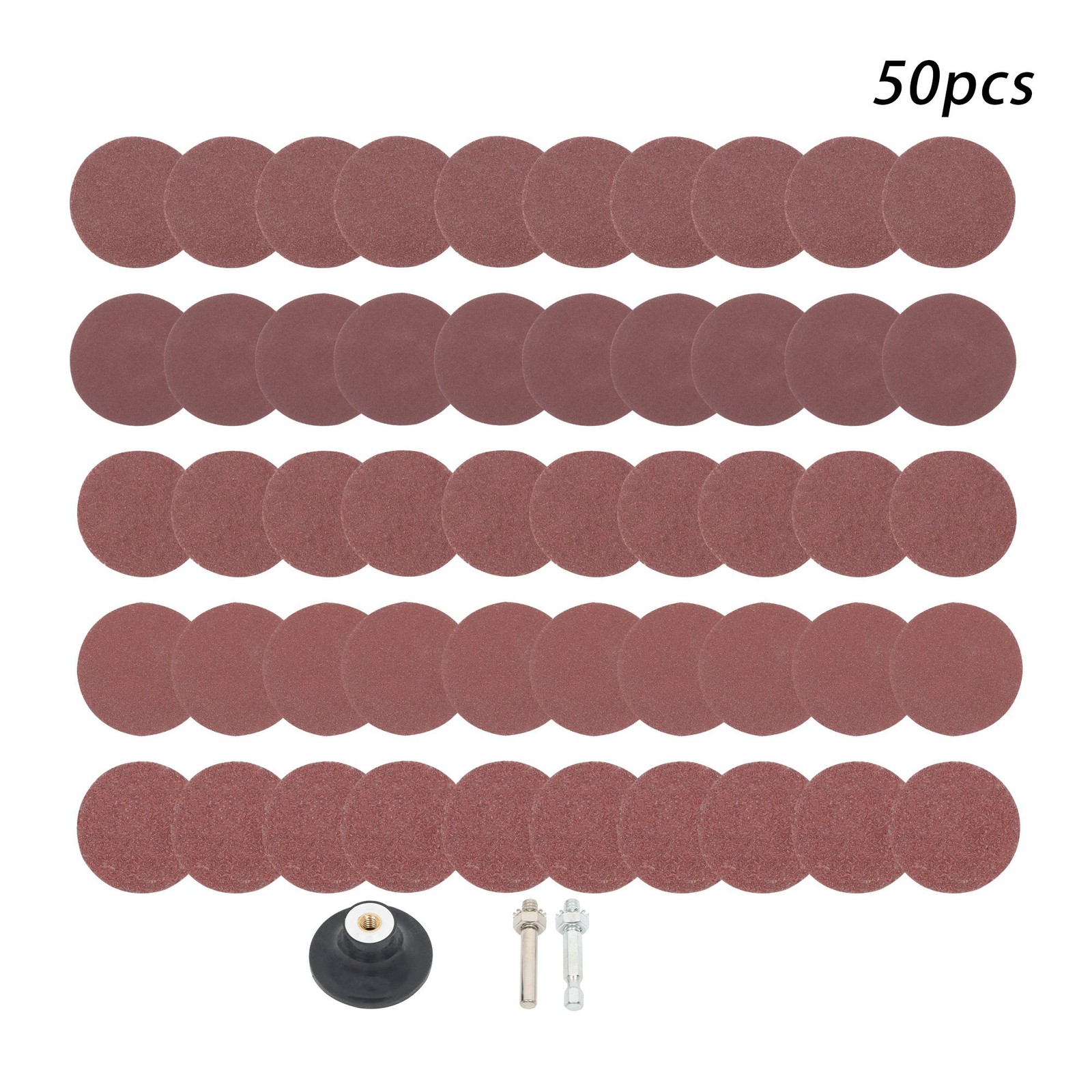 50 Pcs 2 Inch Roll Lock Quick Change Sanding Discs Set 36/60/80/120/240 Grit