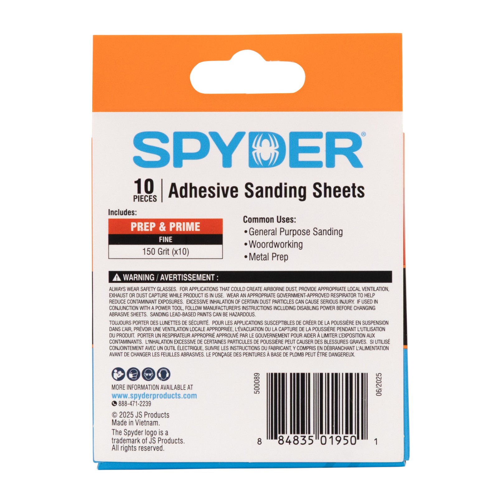Spyder 2-7/8 in x 2-7/8 in 150 Grit Detail Sanding Sheets 10-Pack 500089