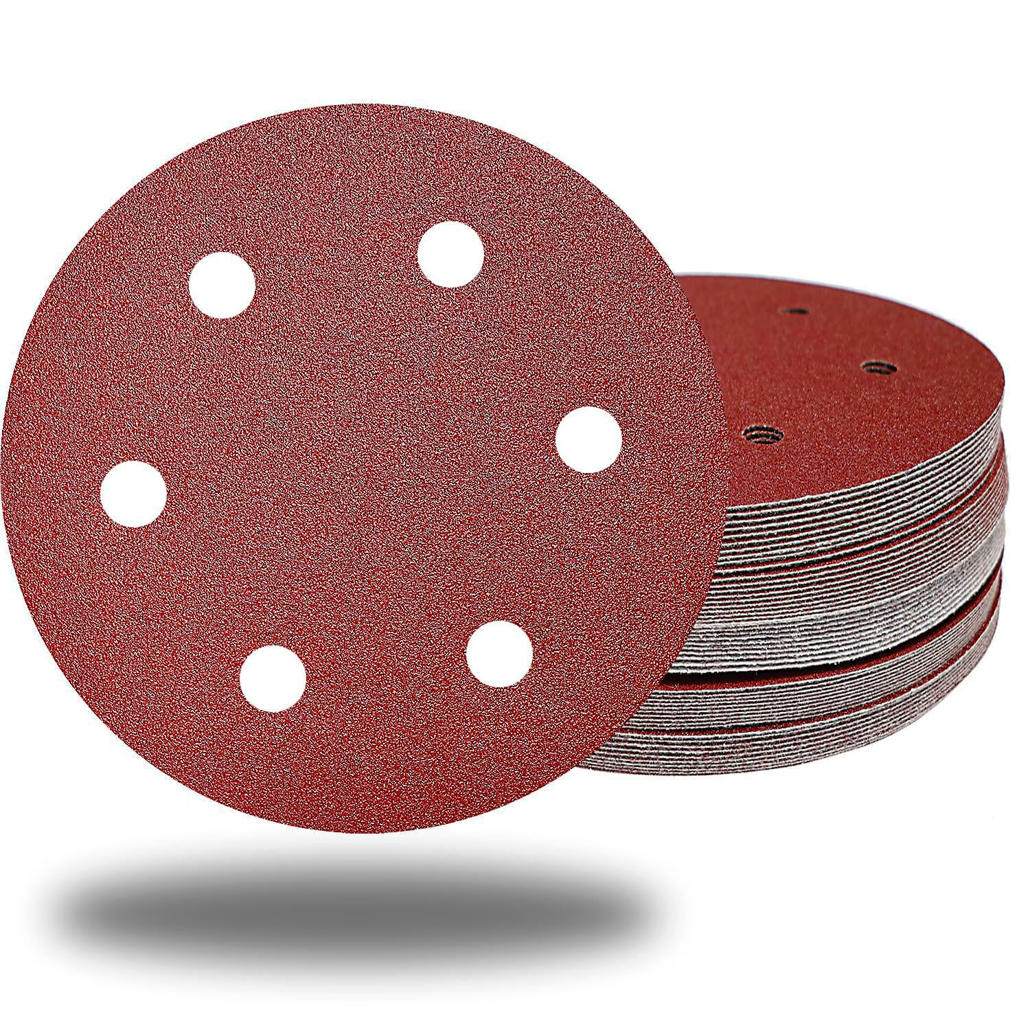 50 PCS 9 Inch 6 Hole 40 Grit Drywall Sanding Discs – 9″ Hook & Loop Aluminum