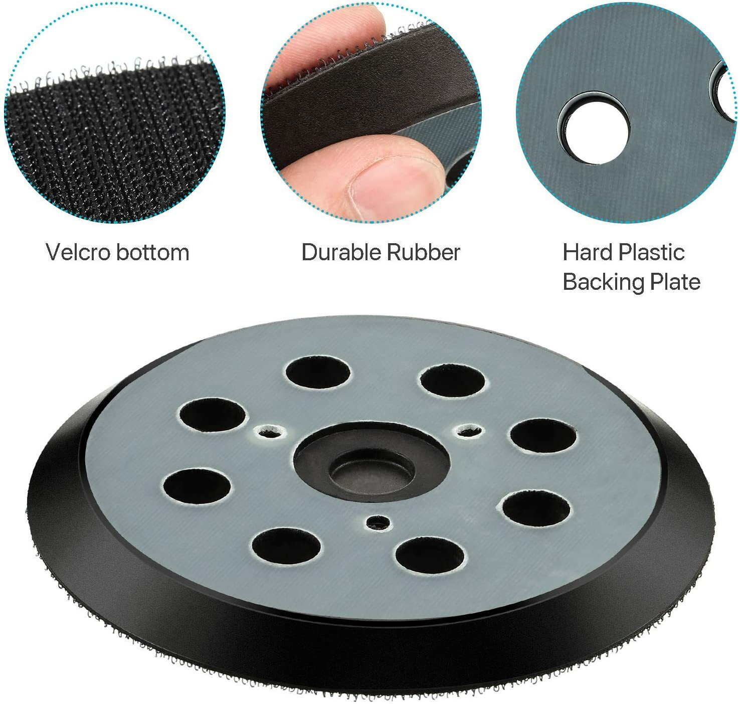 Replacement Backing Pad for Makita 5″ Orbital Sander- BO5041 BO5031 BO5030 +More
