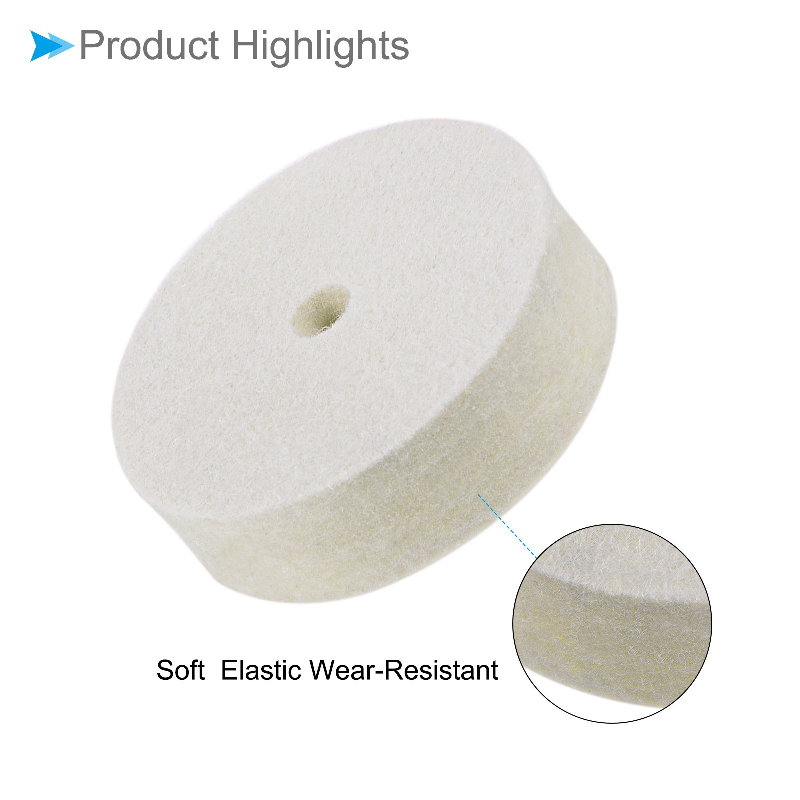 2pcs 3″ Diameter Wool Polishing Wheel for Metal Copper and Aluminum