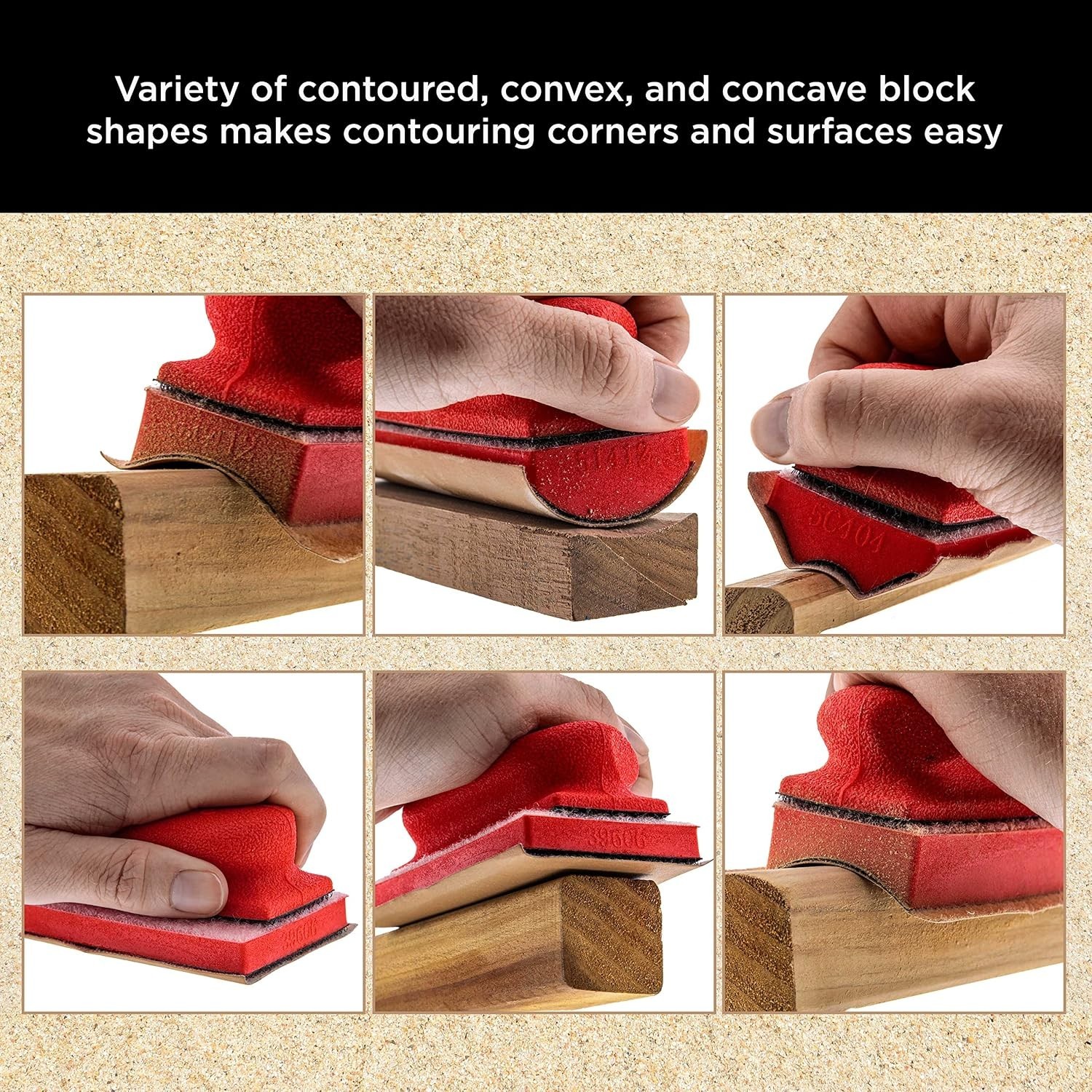 Interchangeable Hook & Loop Sanding Block Kit