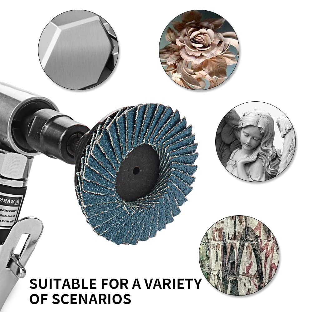 Durable 2 Inch Quick Change Zirconia Flap Discs – 9 Pcs Set for Metal & Wood