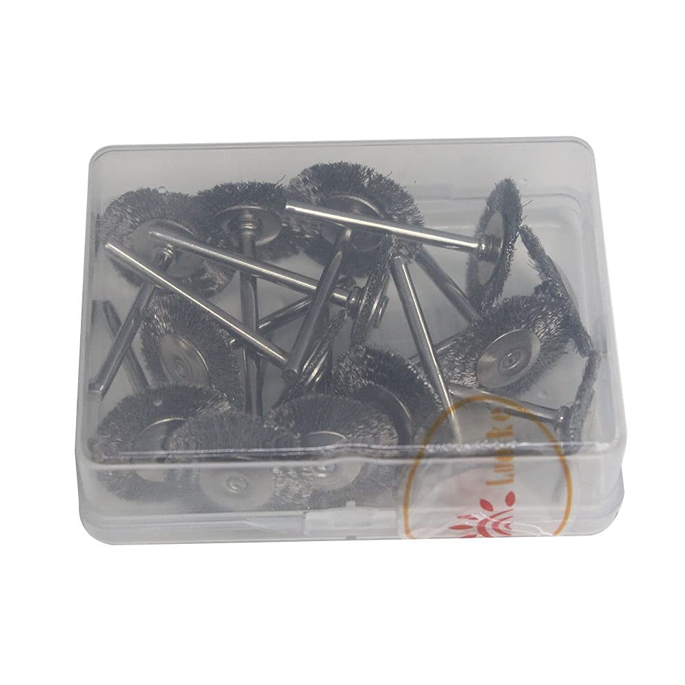 15 Pcs T Shape Stainless Steel Wire Brushes Wheel 1/8” Mandrel Rust Removed …