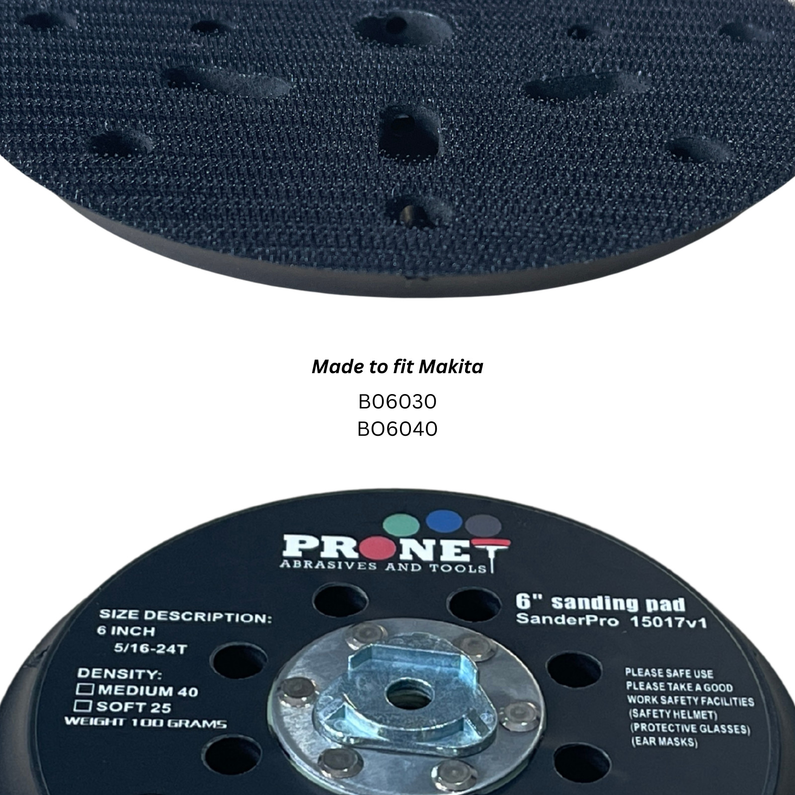 Replacement Backing Pad Makita 150mm – Med Density – BO6030 BO6040 – P-34453 Eq