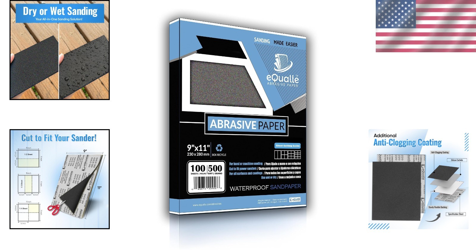 Furniture Refinishing Sandpaper – 220 Grit, 100 Sheets