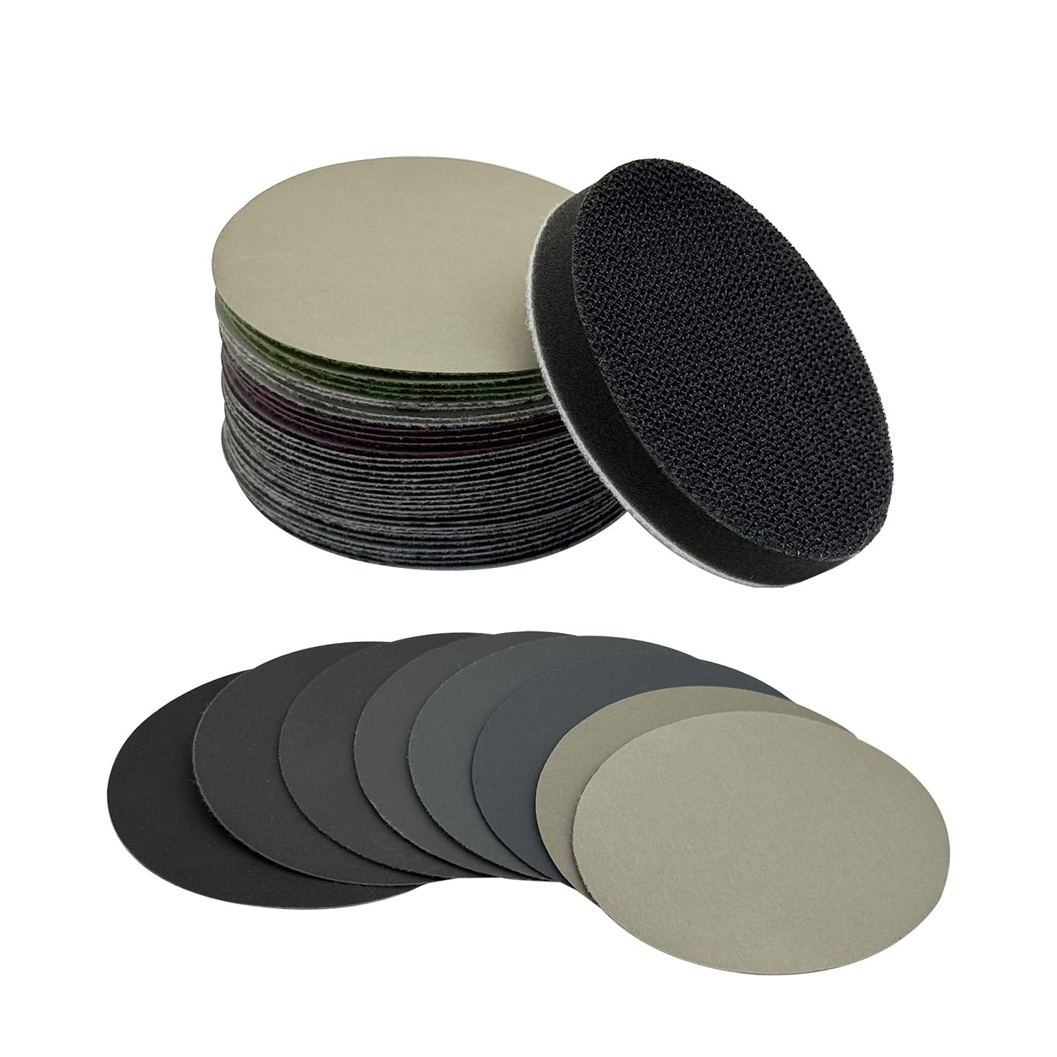 3 Inch Sanding Discs, 600-5000 Grit Premium Silicon Carbide Sandpaper Grey