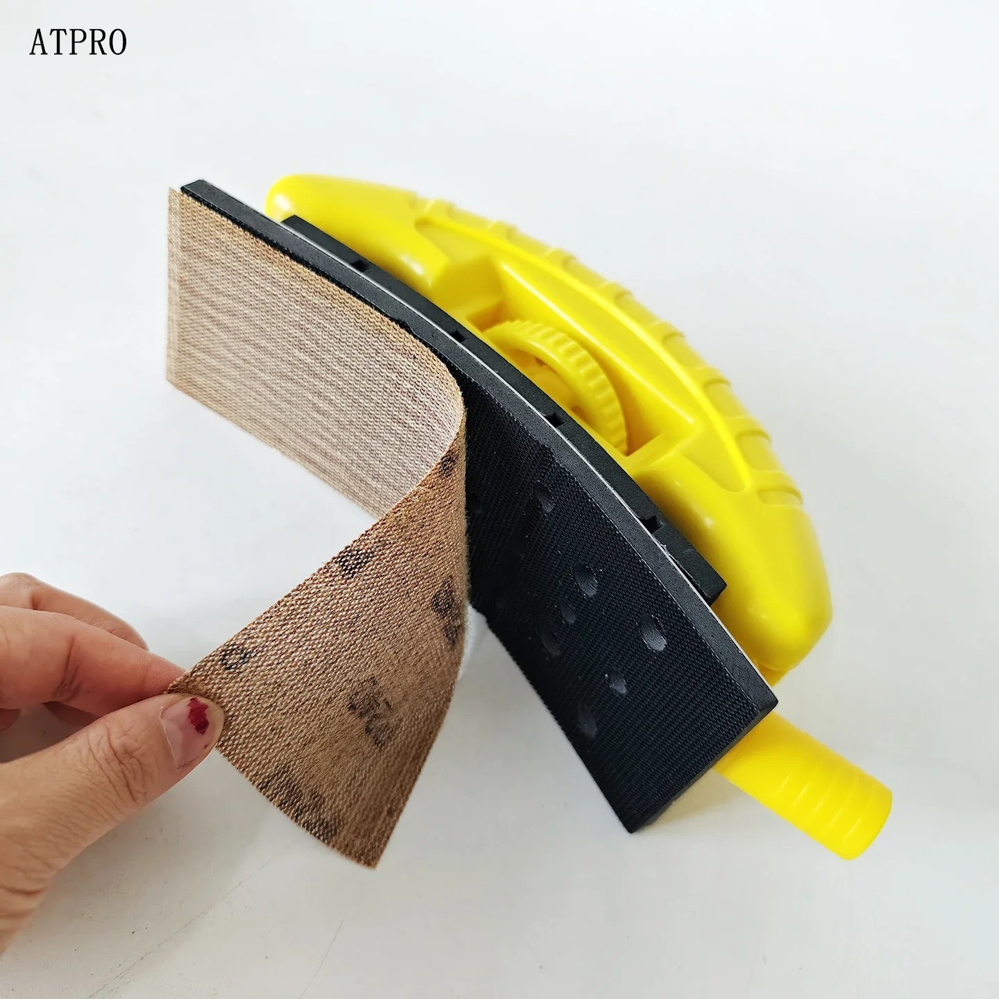 Sanding plate Manual 70 198mm Spring hook and loop Curved Adjustable Car Paint