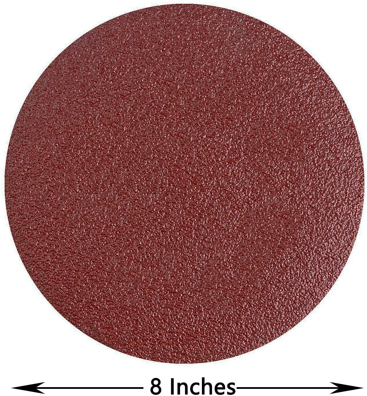 60 Pack 8 inch PSA Sanding Discs Self Adhesive 80-400 Grit Sticky Back Sandpaper
