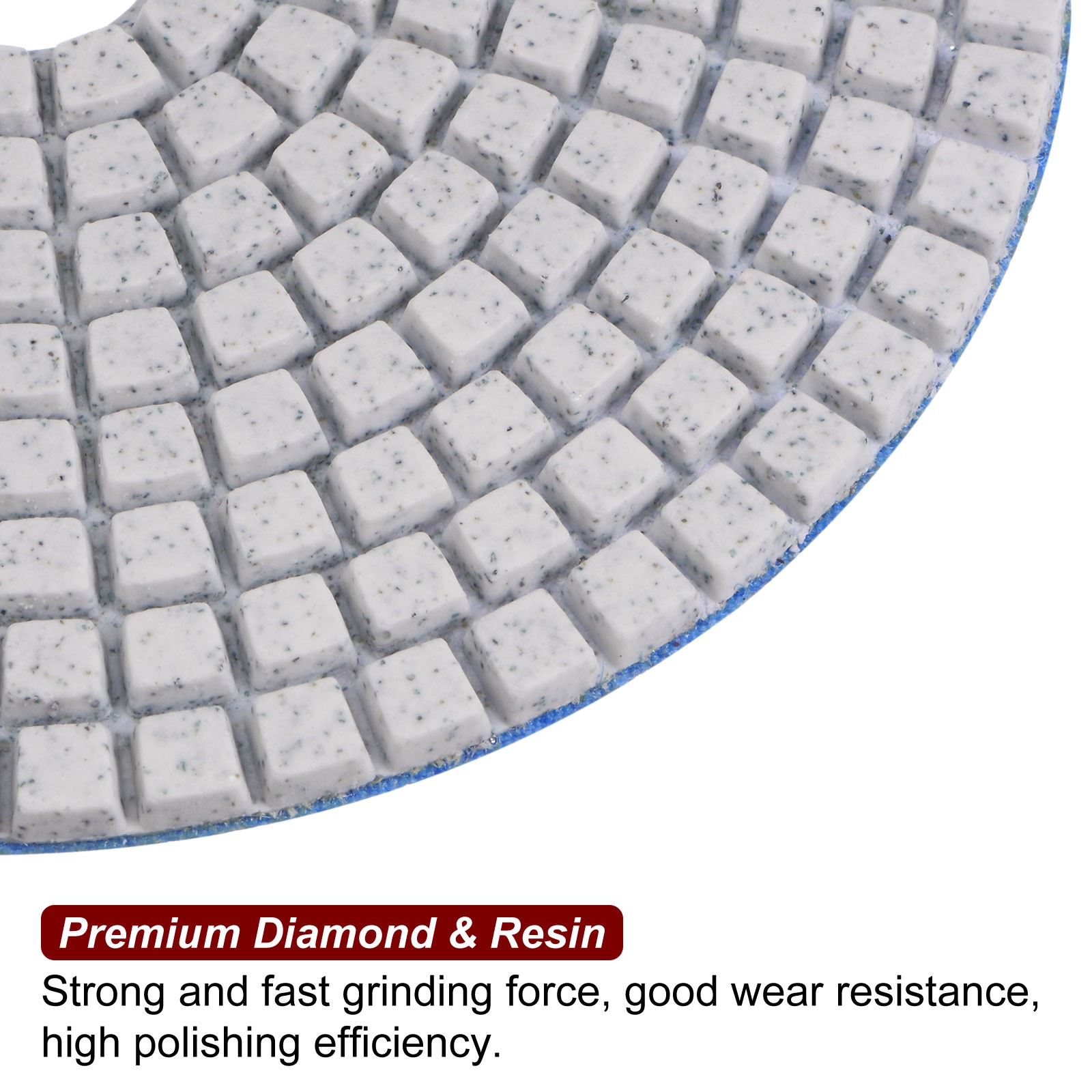 5pcs 5-Inch Grit 50 Diamond Polishing Pads Wet/Dry for Stone Concrete Marble