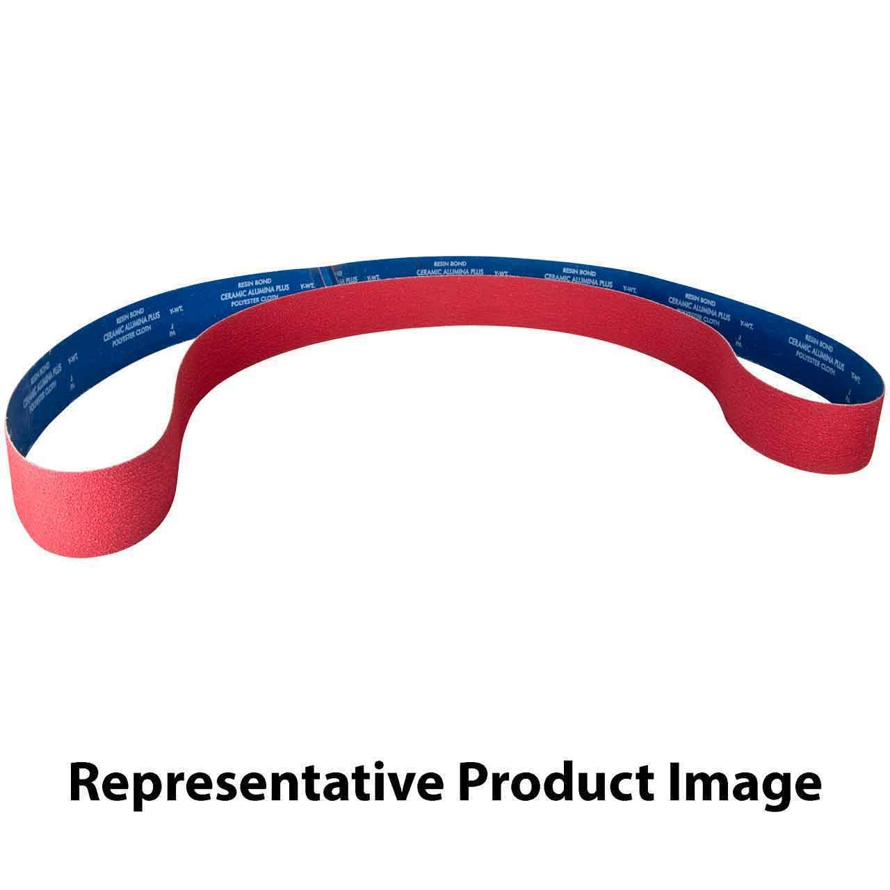 Norton 66623373067 2×90″ SG R981 Ceramic Alumina Cloth Narrow Belt 24 Grit 10 pk