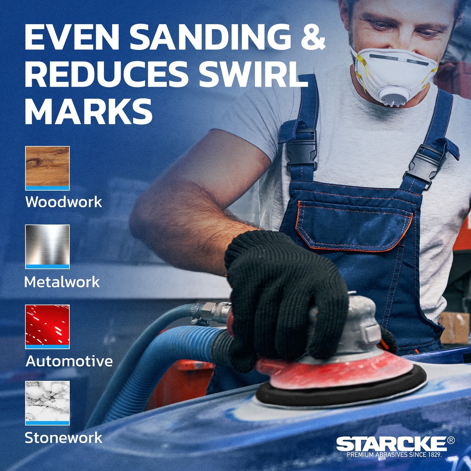 Starcke Premium 8 Inch PSA Sanding Discs Aluminum Oxide