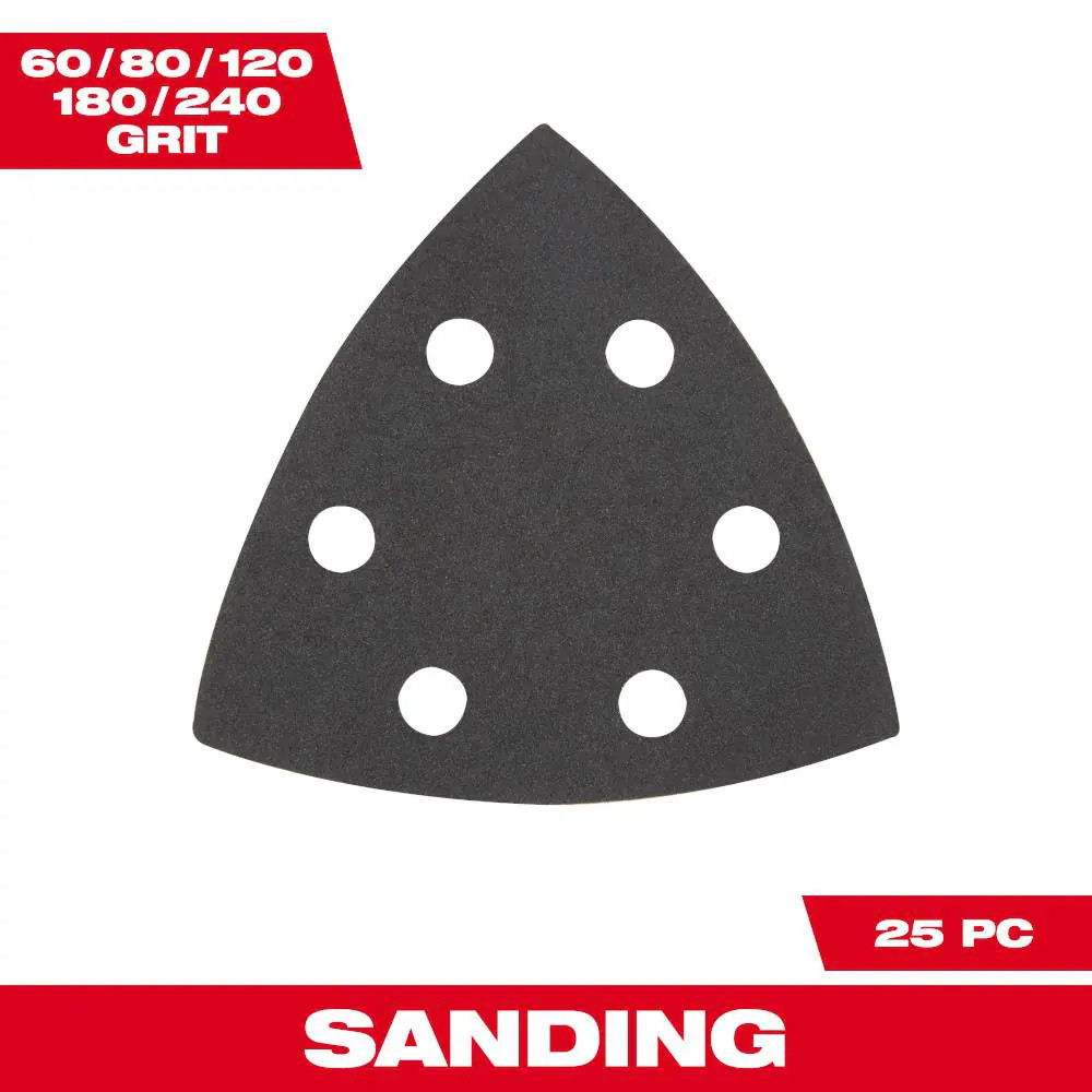 3-1/2 In. Sandpaper Oscillating Sanding Accessories Kit (25-Piece)