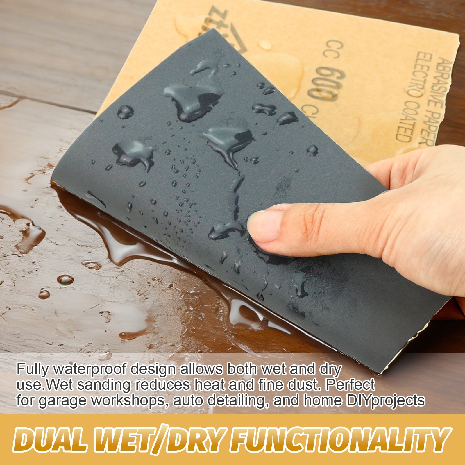 9×11 Wet Dry Sandpaper Sheets Silicon Carbide 80-2000 Grit Waterproof Automotive