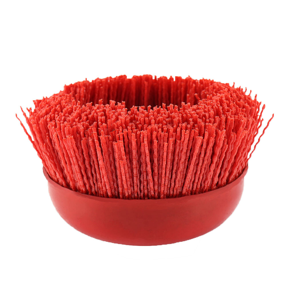150mmCup Nylon Abrasive Brush Wheel Pile Polymer-abrasive For Angle Grinder Tool