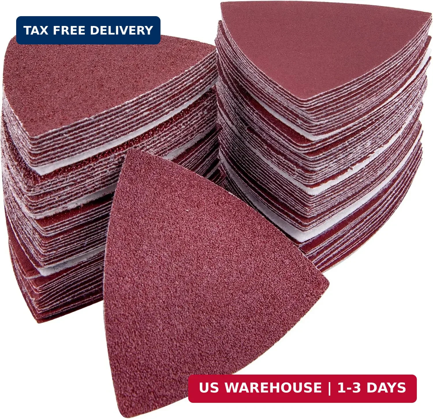 100 Pieces Triangle Sanding Pads Triangular Sandpaper Sanding Sheets Fit