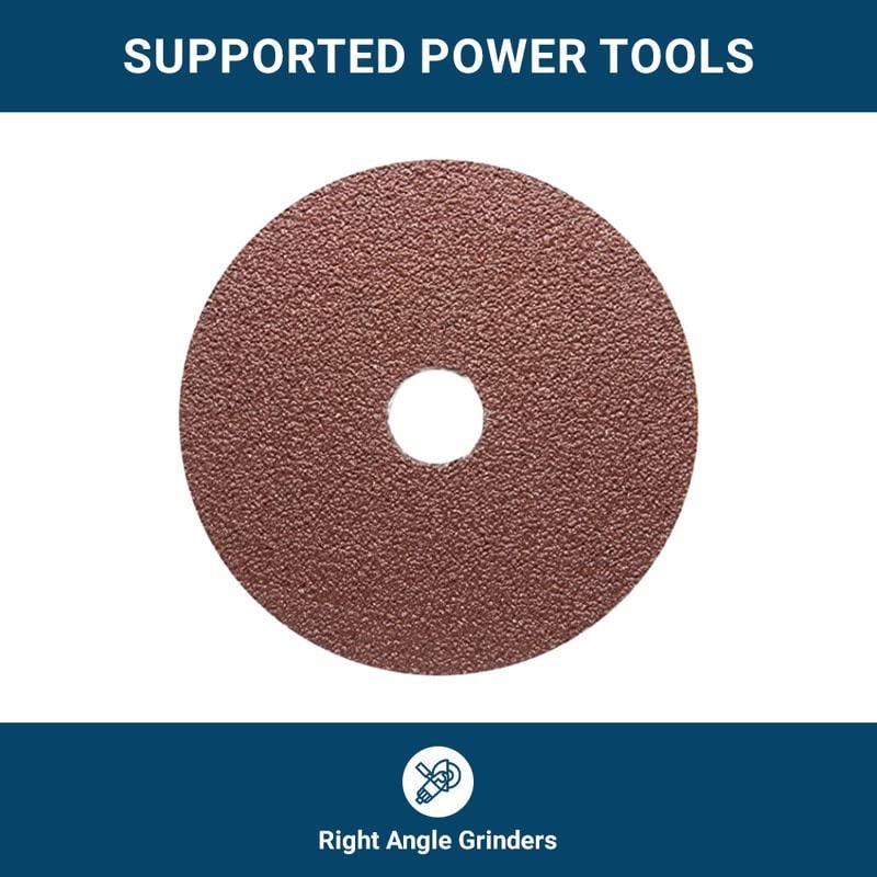25 Pack 5 Inch Aluminum Oxide Sanding Discs for Angle Grinder – 50 Grit