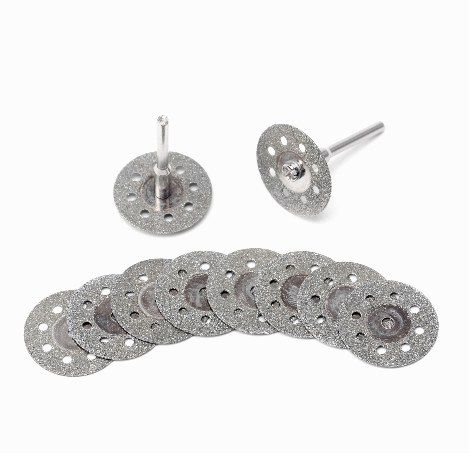 10Pcs Diamond Cutting Wheel with Mandrel 3mm Cutting Disc for Stones Mable Glass