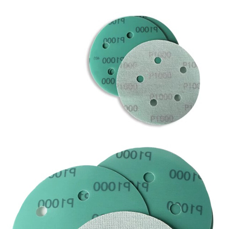 125mm Wet & Dry Sanding Discs 5 Inch Sandpaper Film Pads Green 5 Hole 1000 Grit