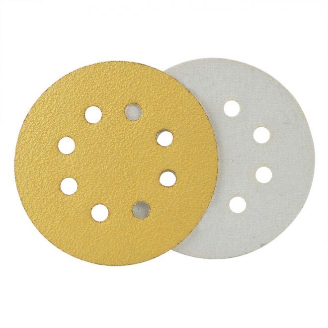 SD585P 60 Grit 5″ Diameter 8-Holes PSA Sanding Paper – 25/Pack