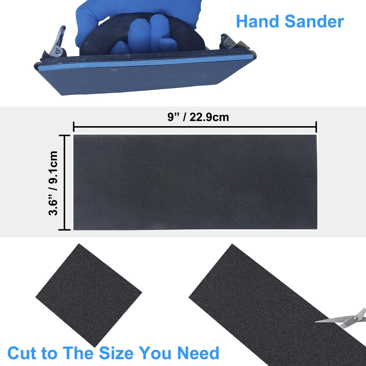Sandpaper Variety Pack, 20PCS Sand Paper Assorted for Wood Metal Sanding, Wet…