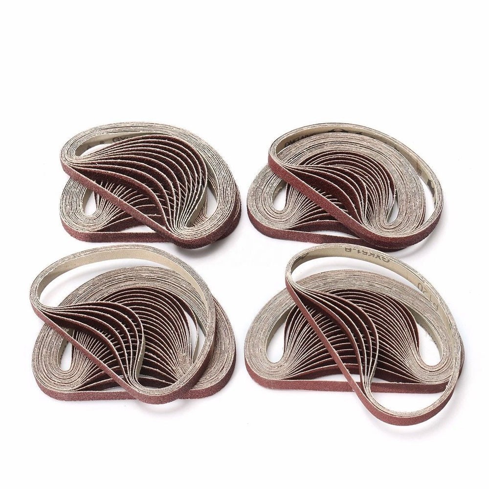 12Pcs 1/2x18inch Sanding Belts Sandpaper for Metal Wood Grinding Abrasive Tool