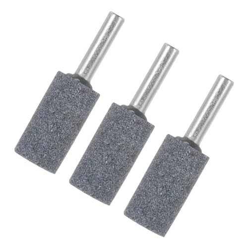 -Pack Abrasive Mounted Stone Grinding Bits, 1/4 in(6mm) Shank Aluminum 16mm 3