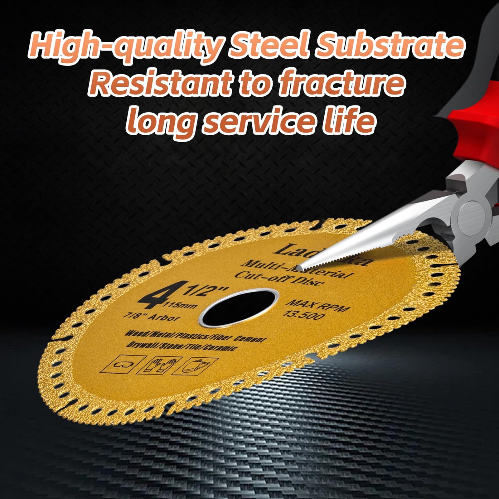 4-Pack 4-1/2 Inch Electro Plated Diamond Grinding Wheel – Heavy Duty Indestructi