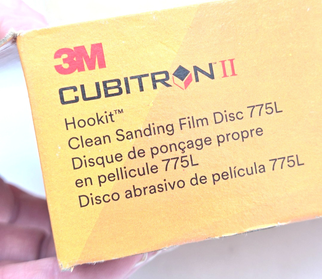 *50/Box* 3M Cubitron II 775L Hookit 6″ Film Discs 400+ Grain 05059 *New*
