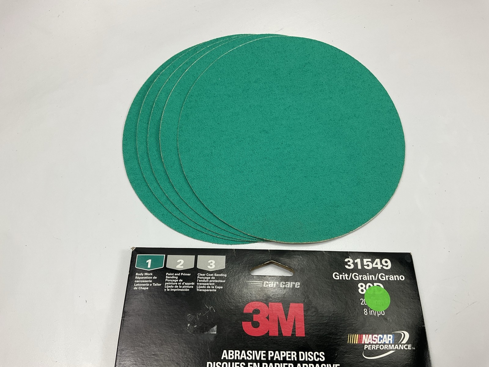 3M 31549 Stikit 80D Grit 8 In. Sanding & Stripping Abrasive Disc, 5 / Pack
