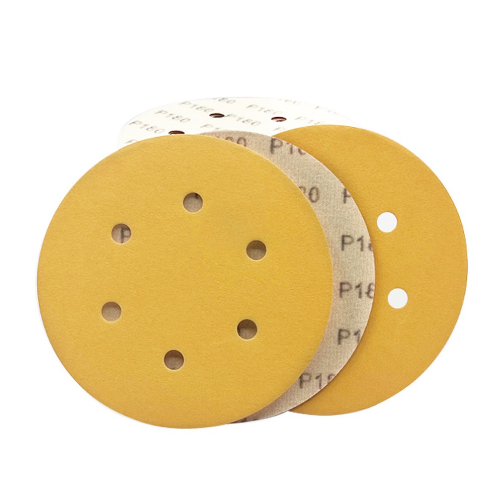 5 Inch 125mm Round Dry Sanding Discs 80-800 Grit Hook & Loop Sandpaper 6 Holes