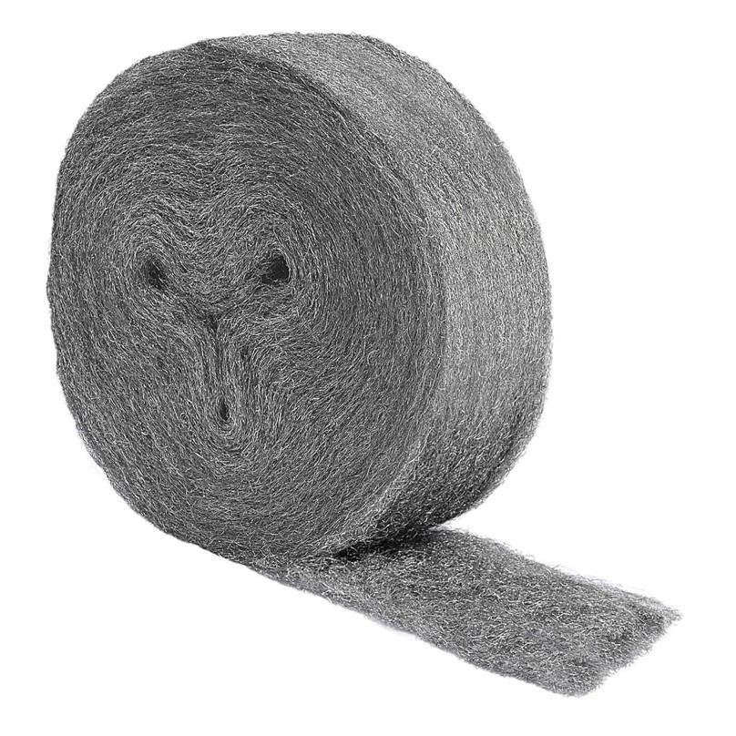 Steel Wool Roll 65ft for Mice Control Filling Holes Rust Removal Polishing and
