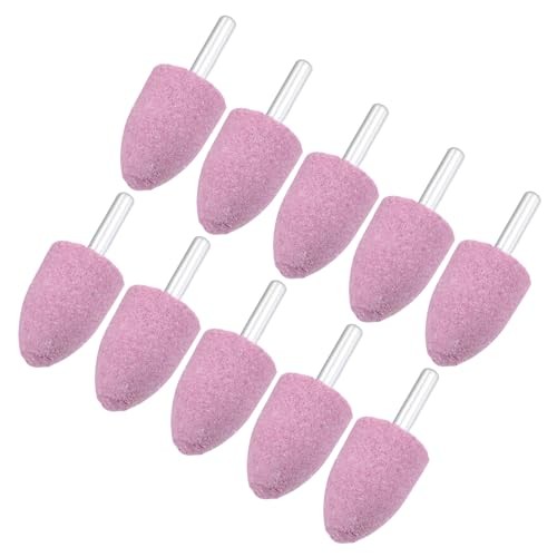-Pack Abrasive Mounted Stone Grinding Bits, 1/4 in(6mm) Shank Aluminum 25mm 10