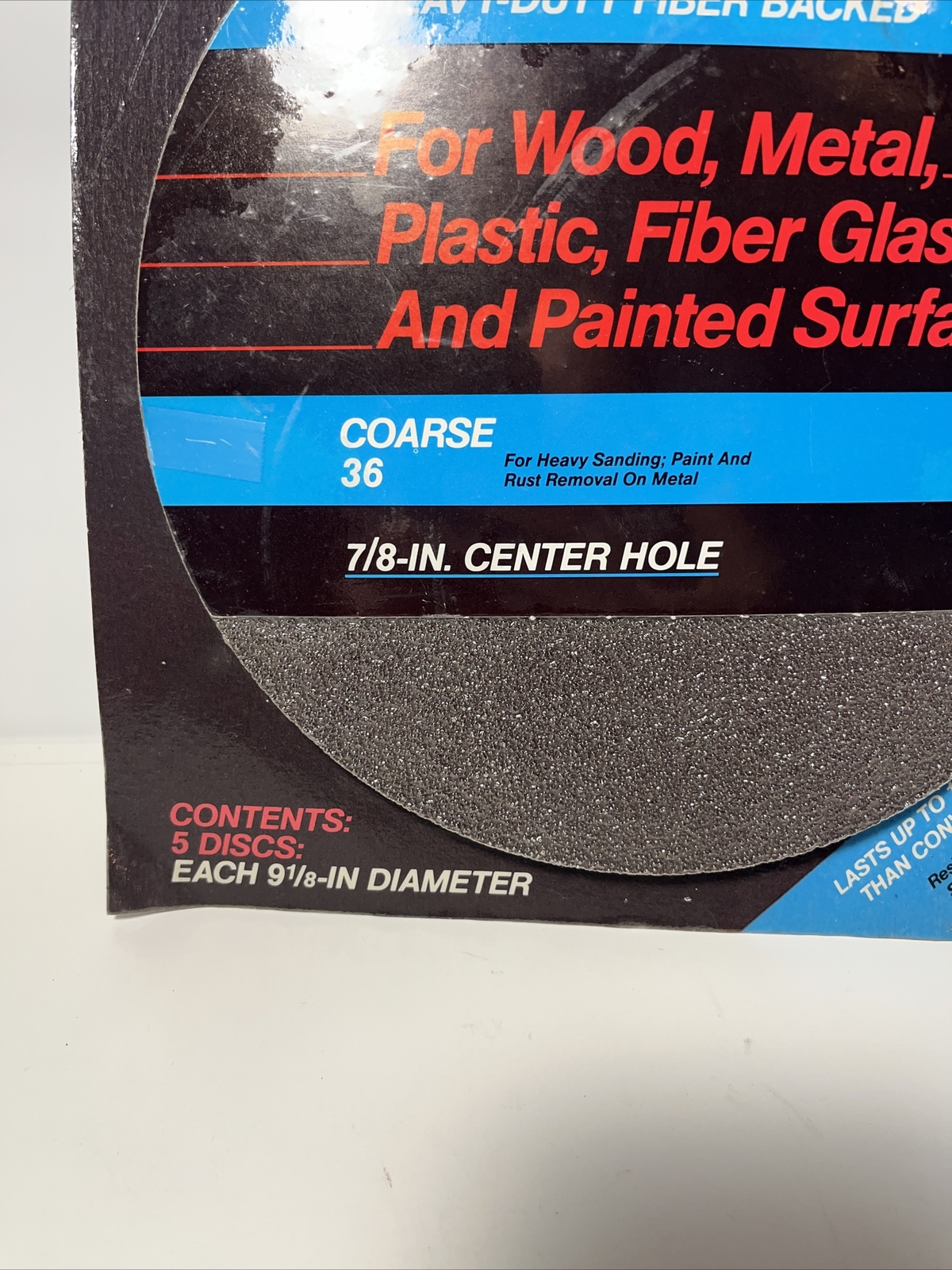 Sears Aluminum Oxide Sanding Disc Fiber Backed 9 1/8” 7/8” Center Hole #50 #30
