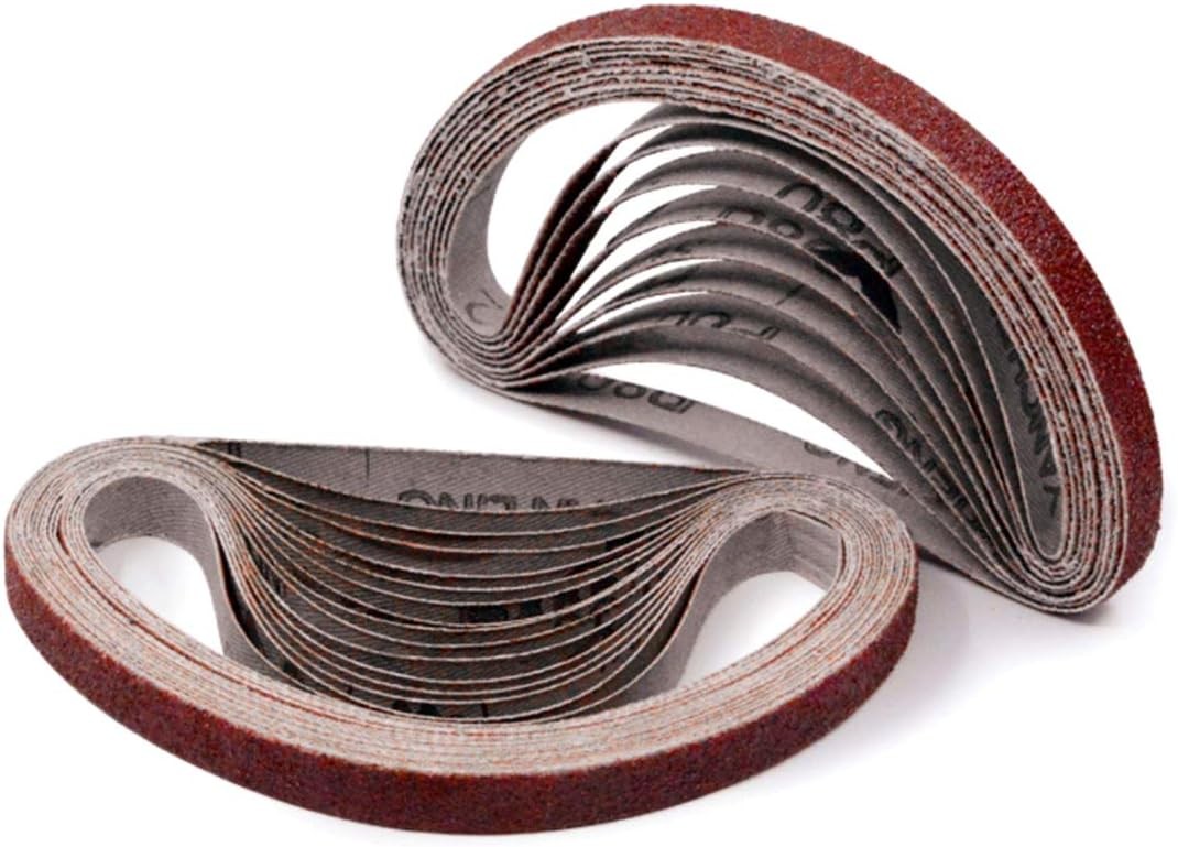 1/2 X 18 Inch Sanding Belt Sandpaper, 80 Grit Aluminum Oxide Air File Sanding…