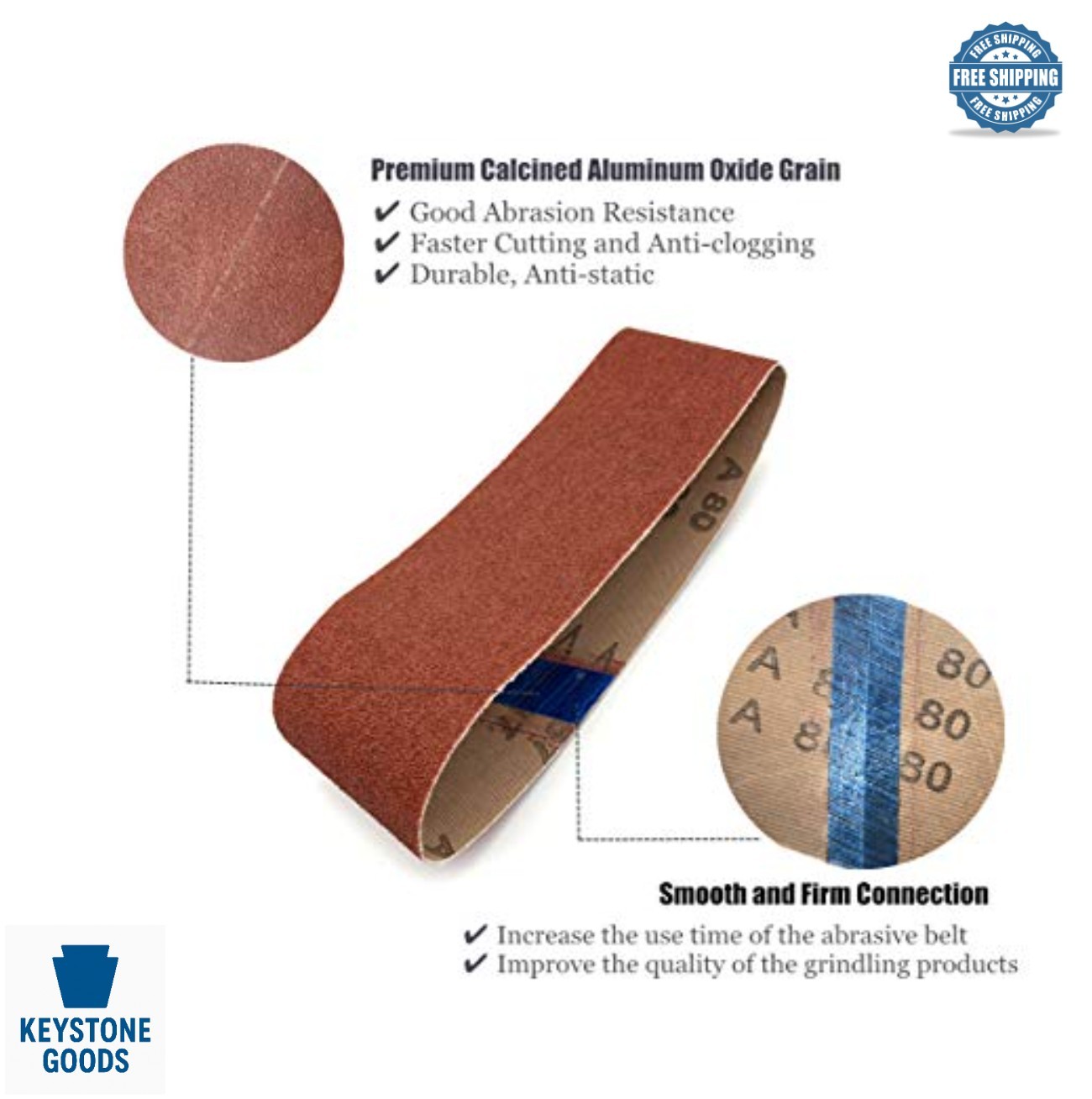 24 Pcs 3×21 Sanding Belts 40 60 80 Grit Aluminum Oxide for Belt Sander Wood
